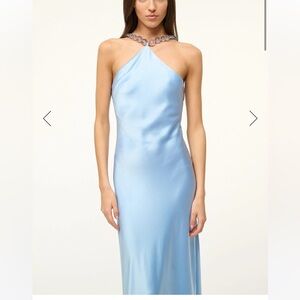 Staud coastal blue cadence dress